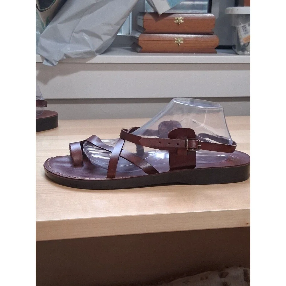 Camel Classic Style Original Leather Biblical Jesus Sandals Jerusalem 46 US 13